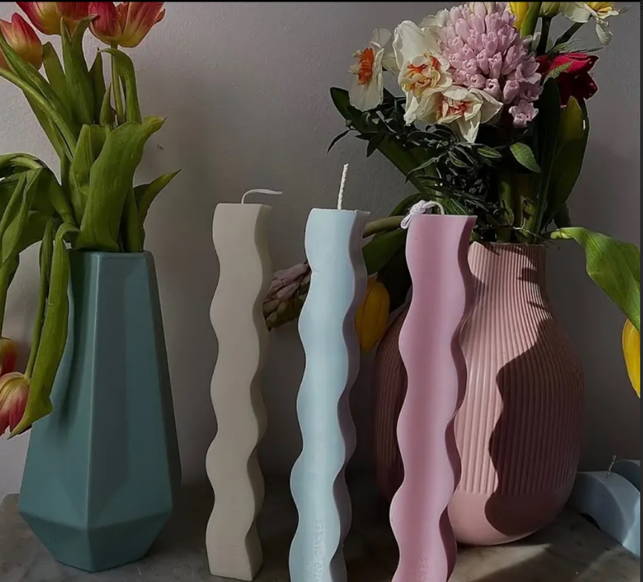 Designer pillar candle