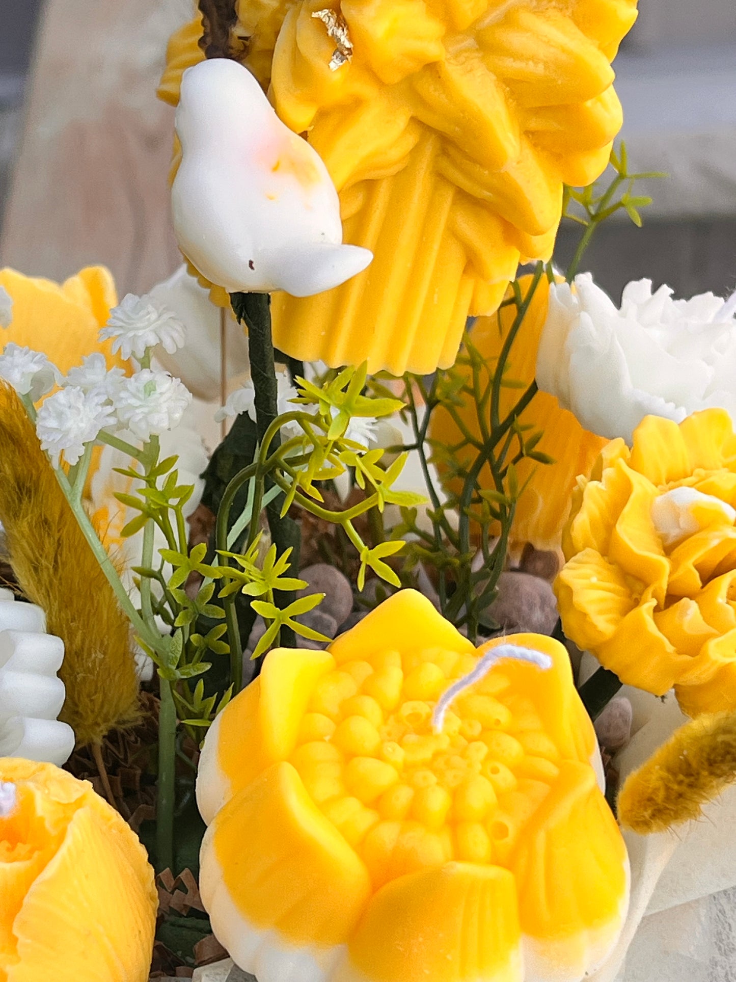 Sunflower candle bouquet