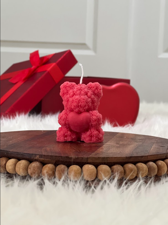 Teddy bear candle