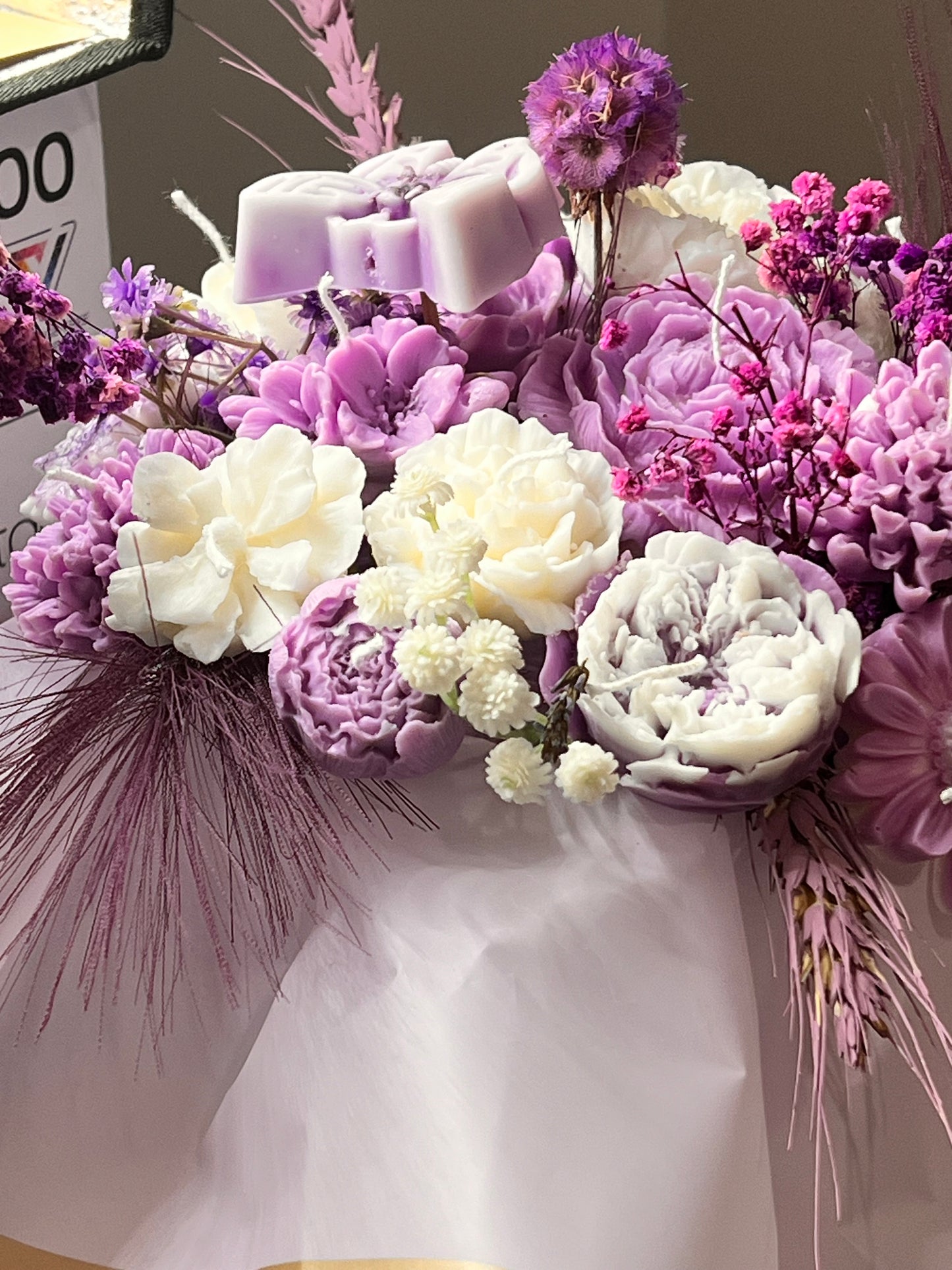 Lavender candle bouquet
