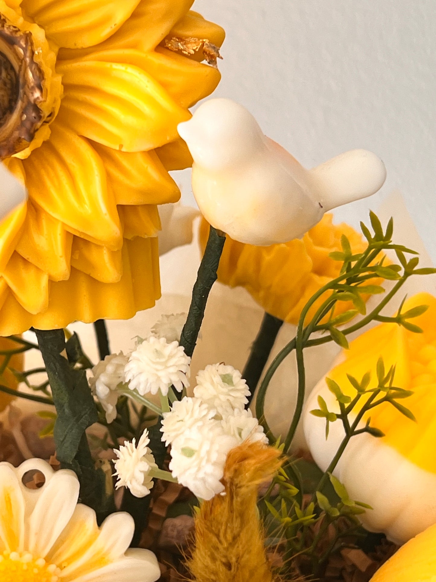 Sunflower candle bouquet