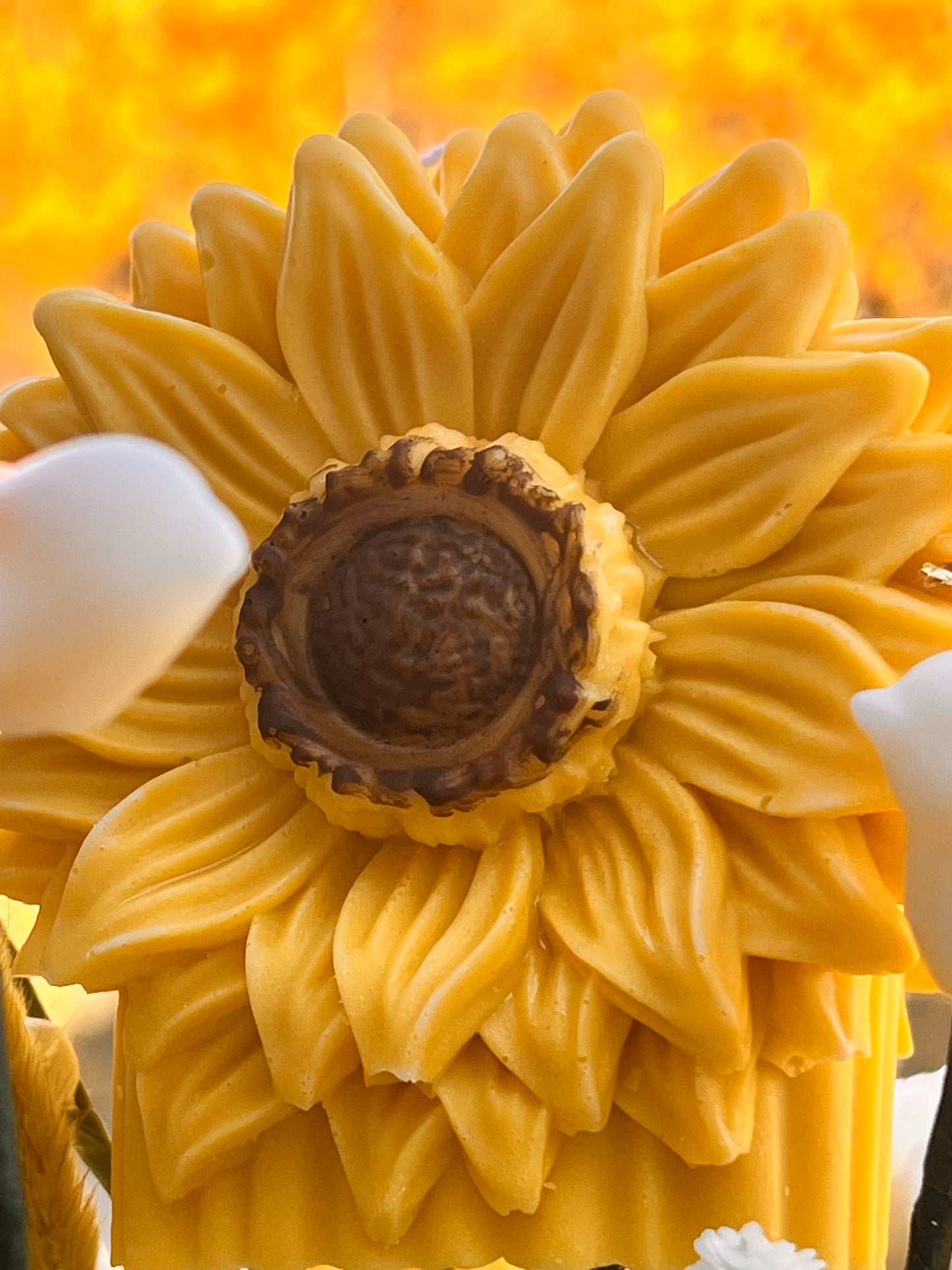 Sunflower candle bouquet
