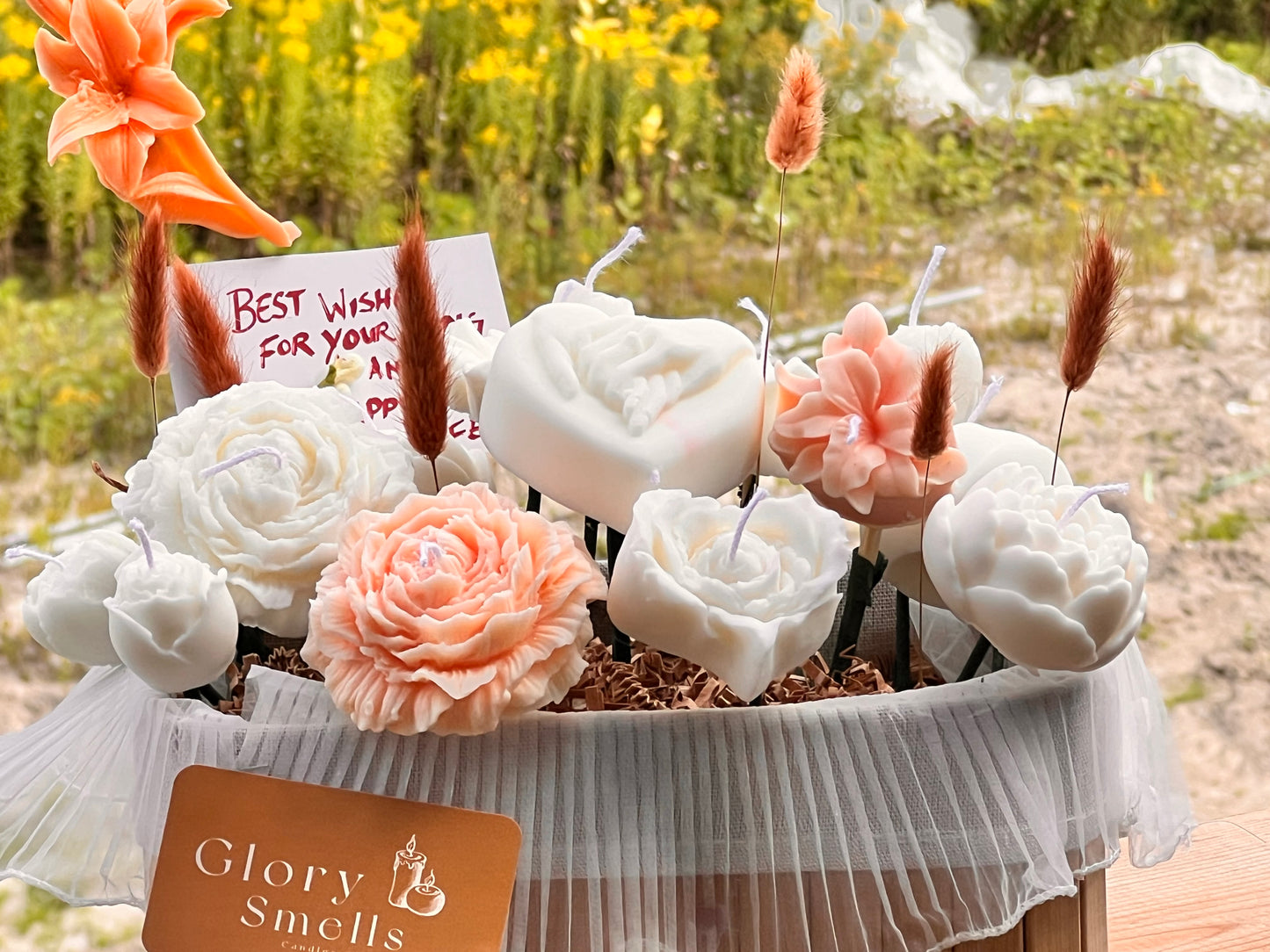 Candle wedding bouquet