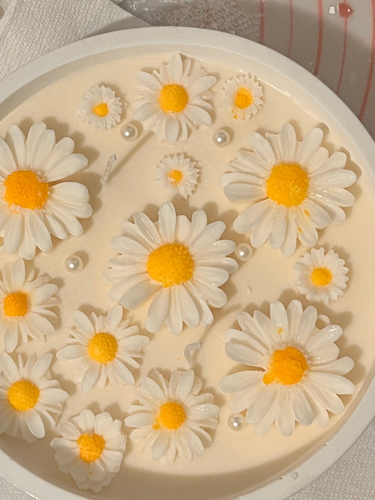 Daisy flower candle bowl
