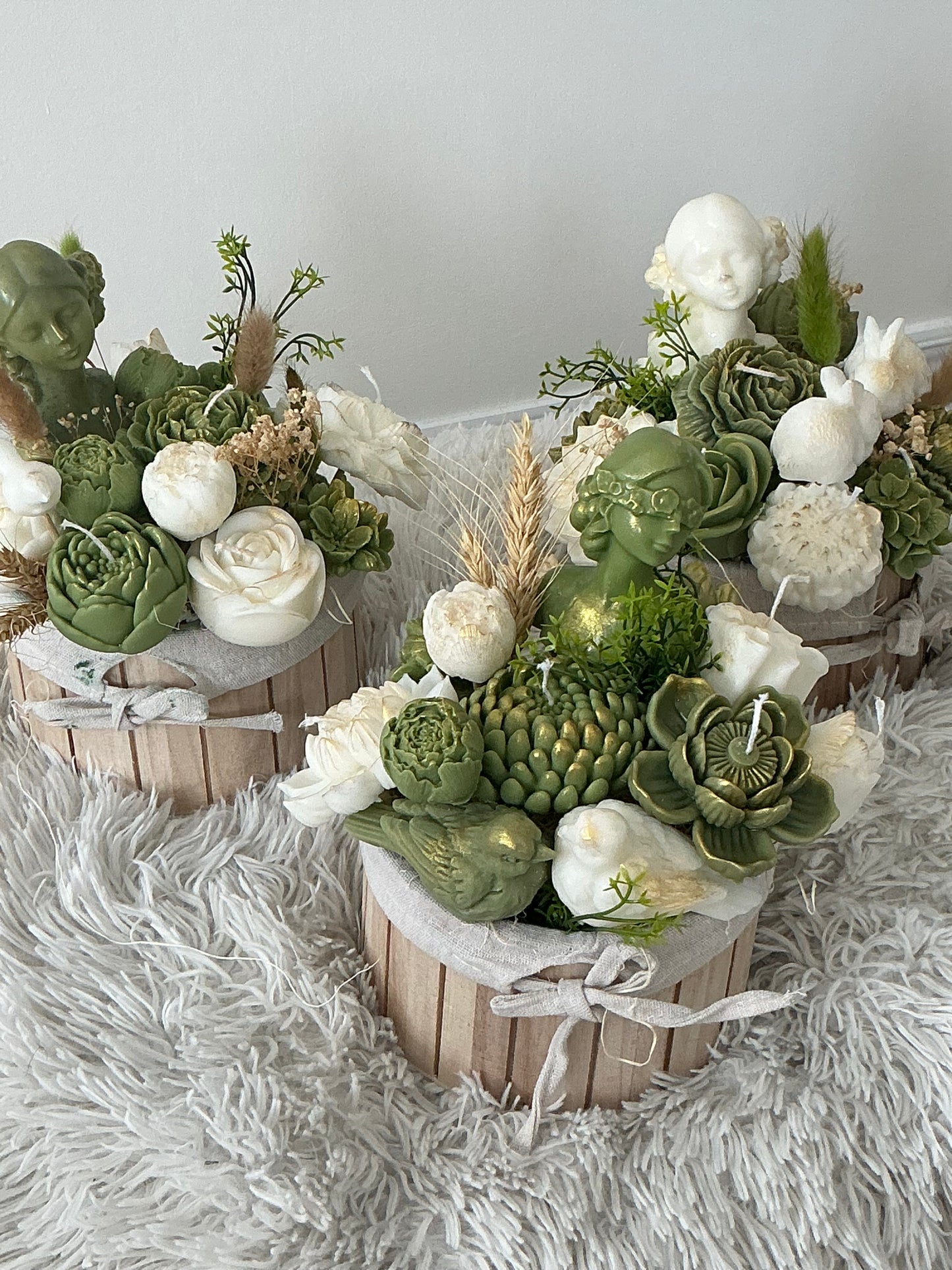 Lady candle bouquet