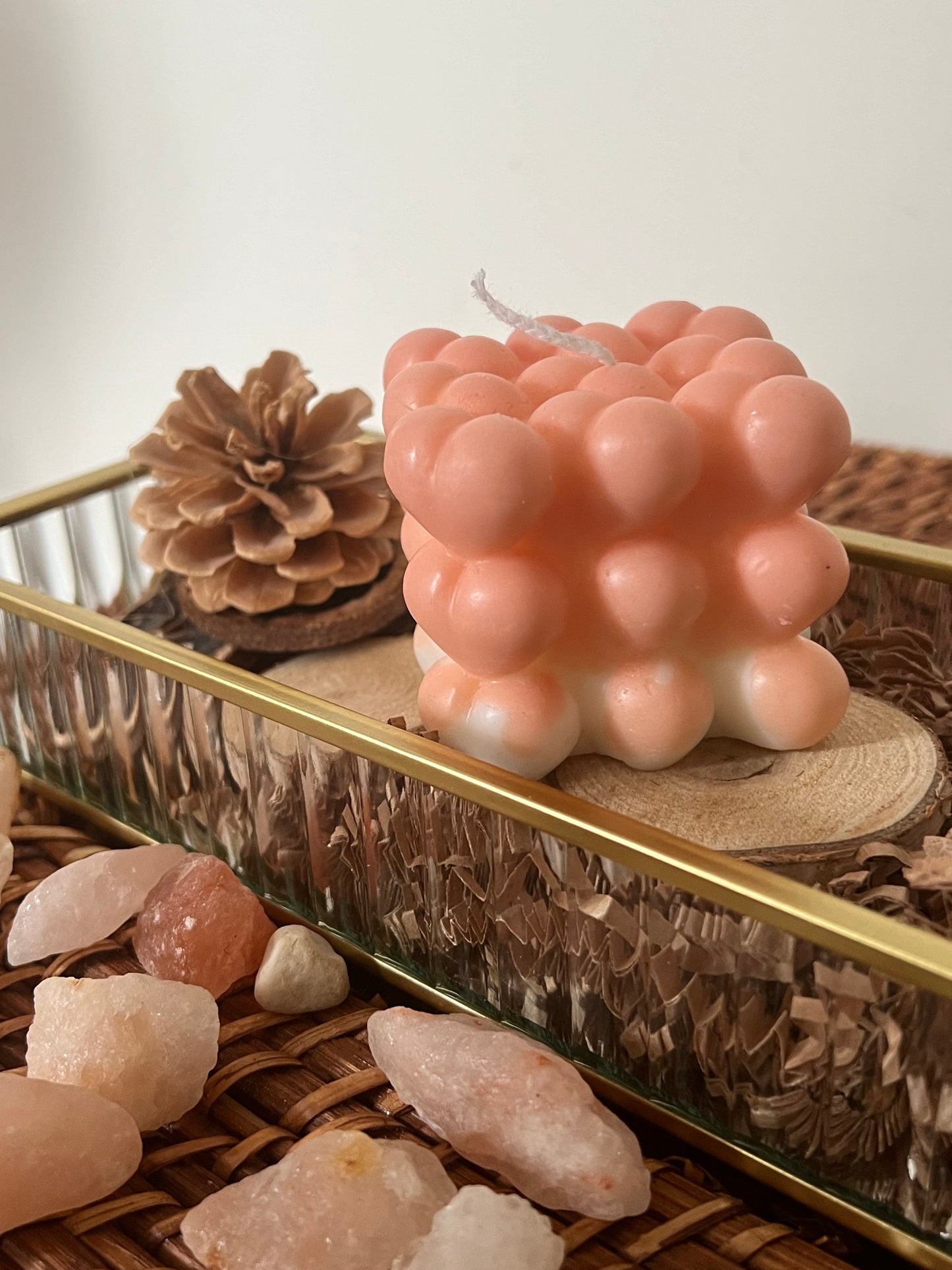 Heart bubble candle