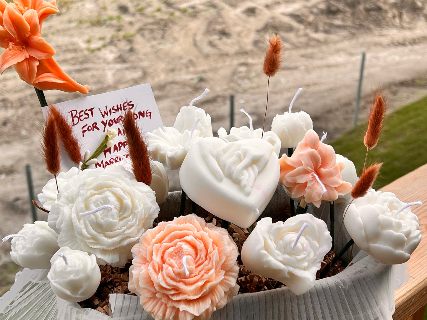 Candle wedding bouquet