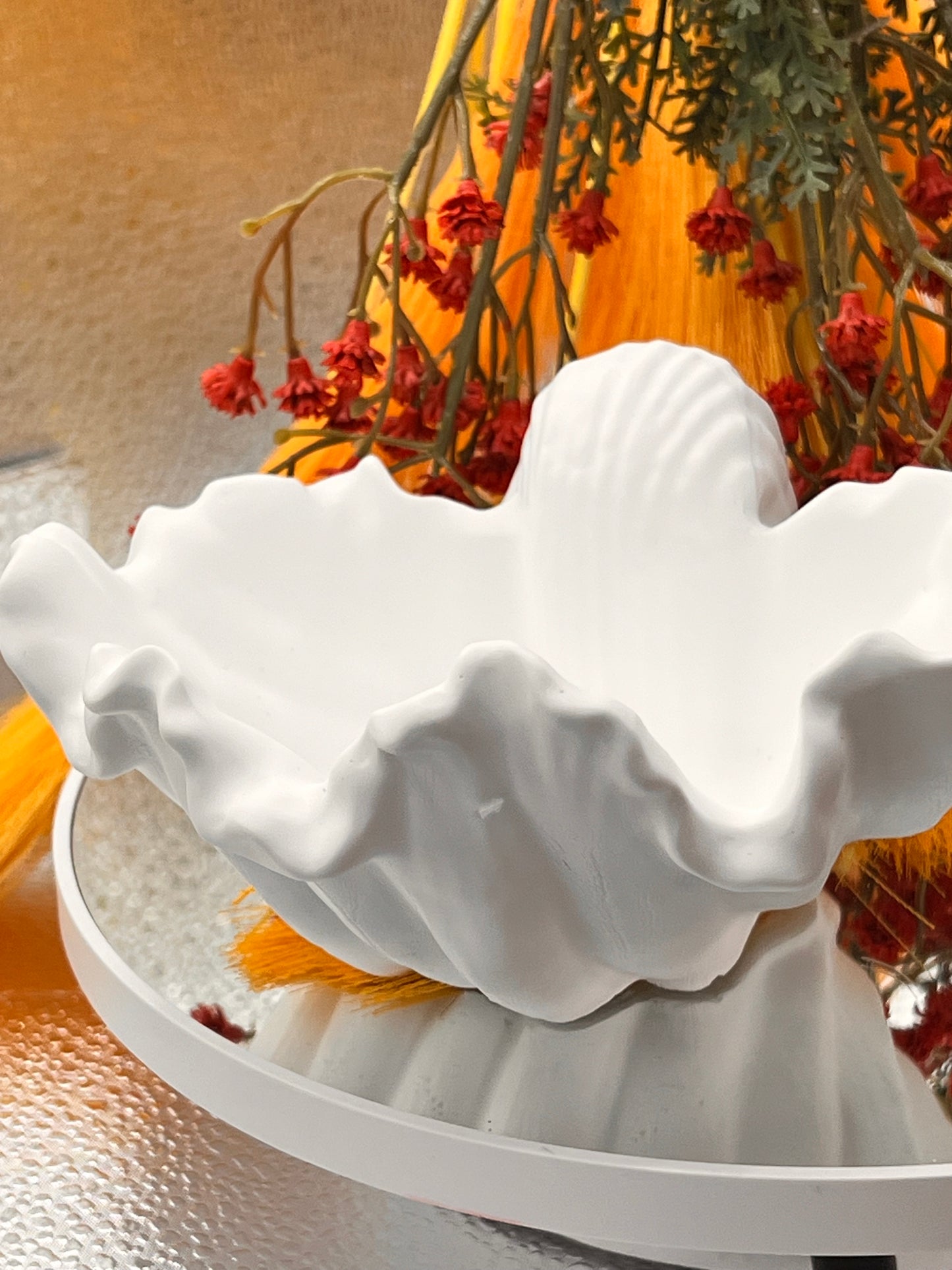 Decorative shell candle