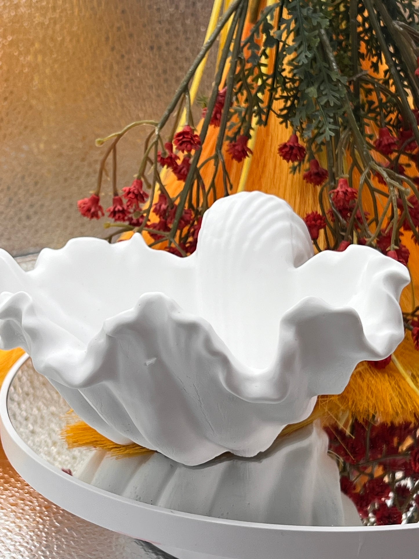 Decorative shell candle