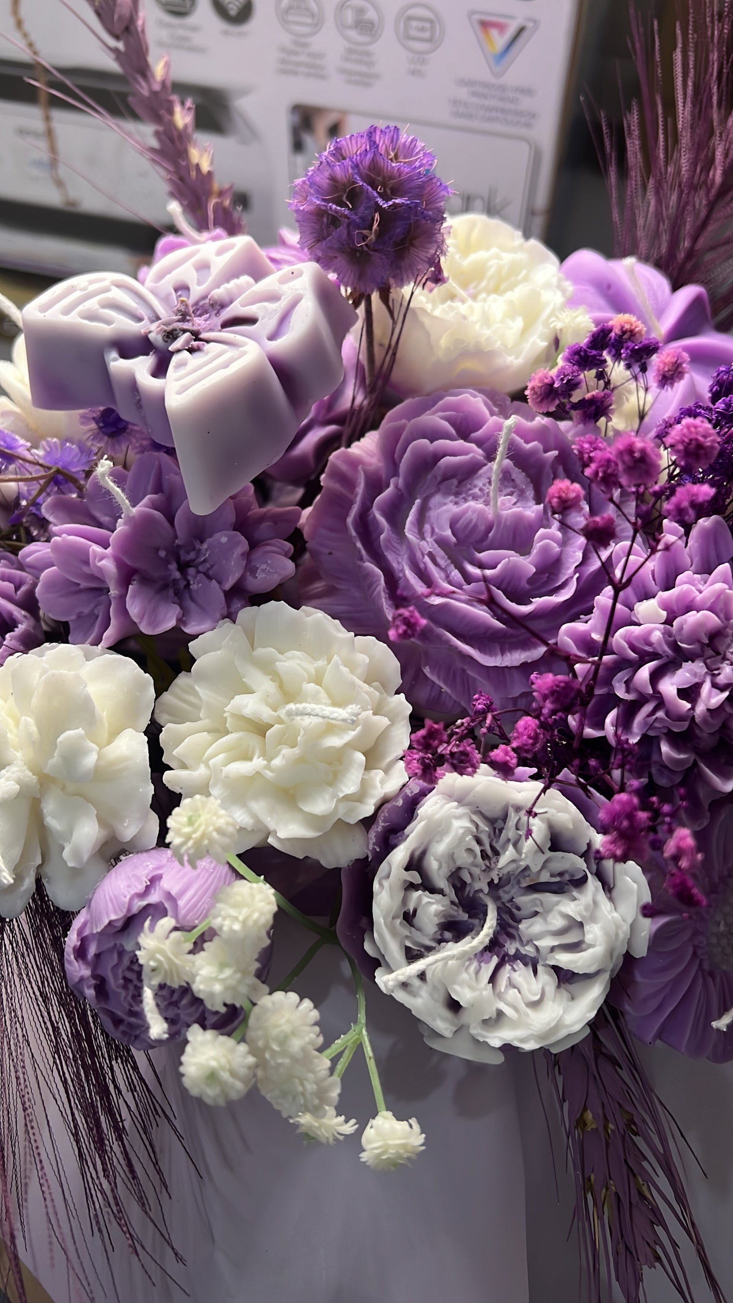 Lavender candle bouquet