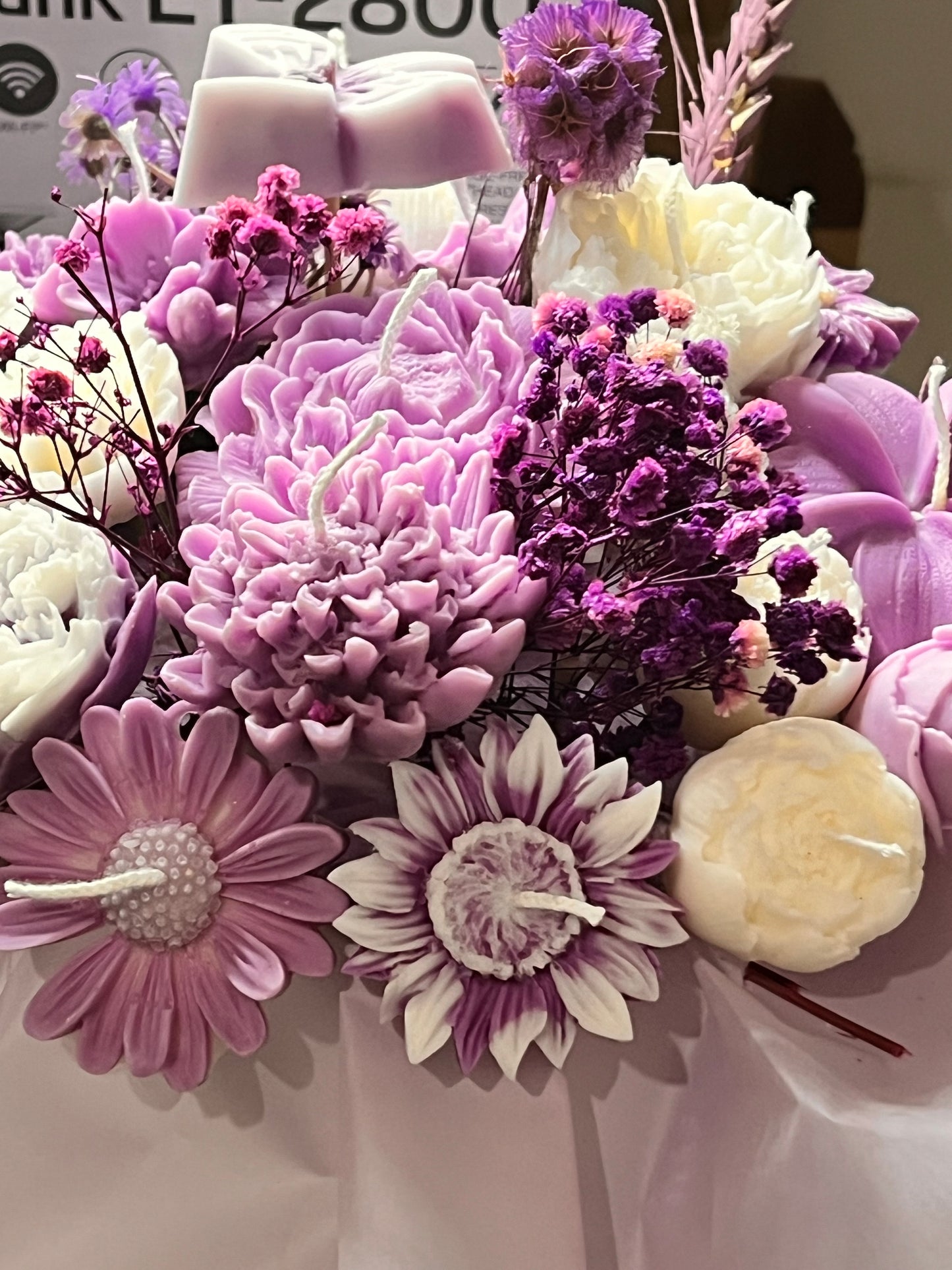 Lavender candle bouquet