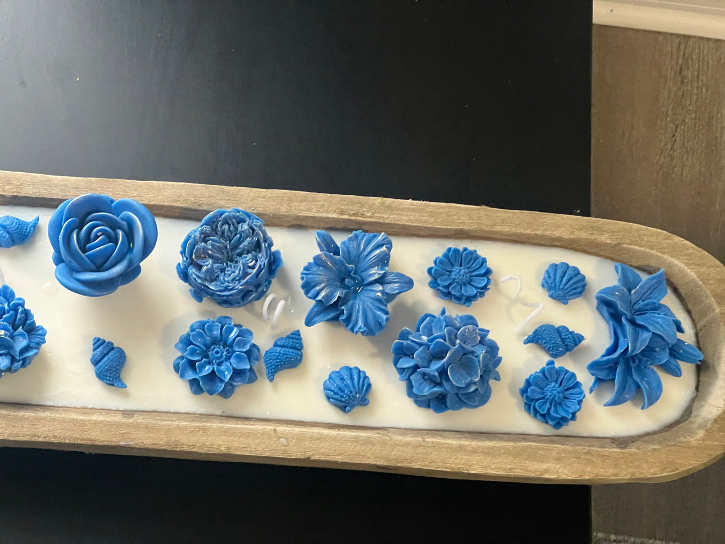 Wooden dough candle