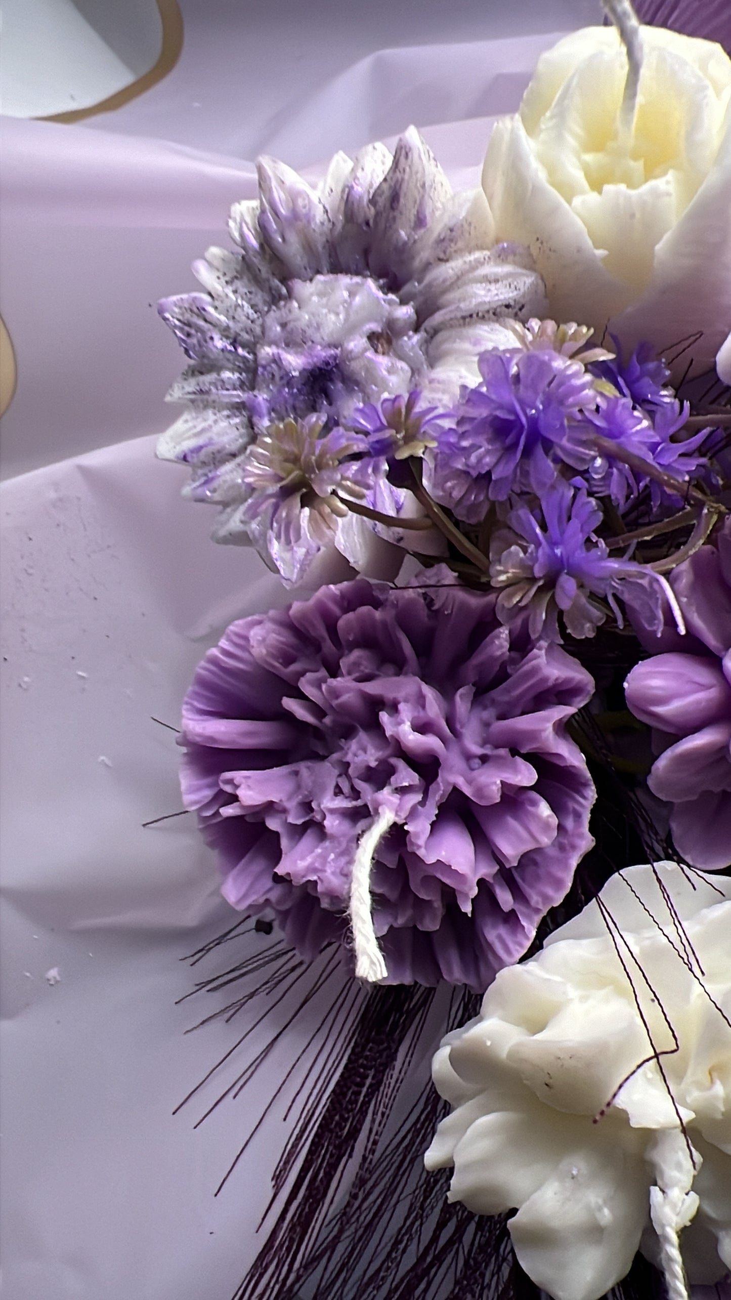 Lavender candle bouquet