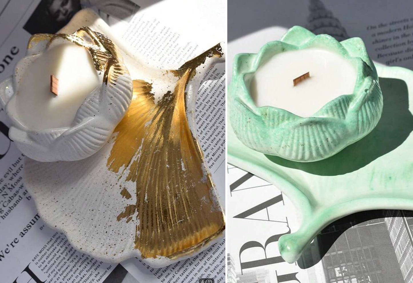 Lotus candle bowl