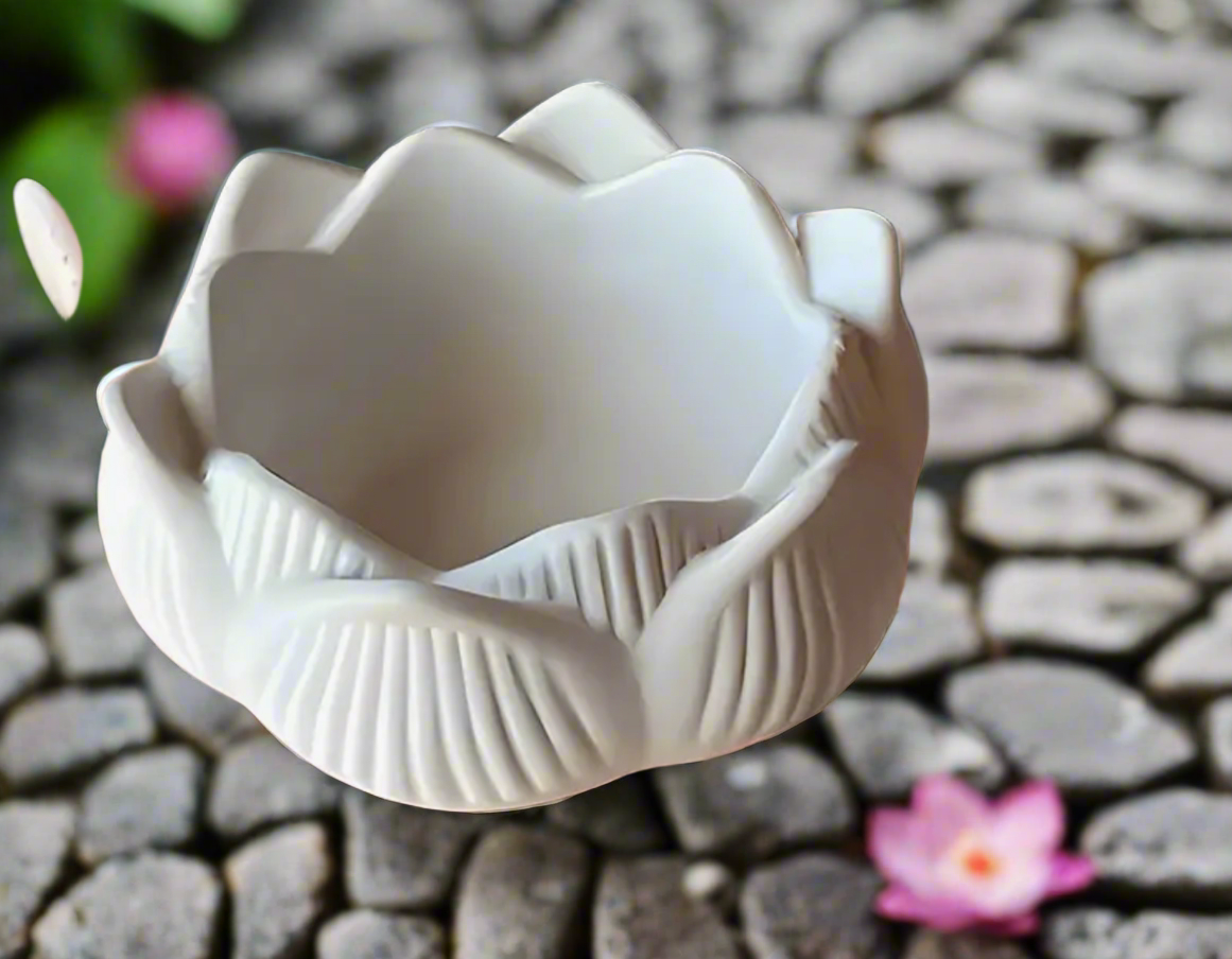 Lotus candle bowl