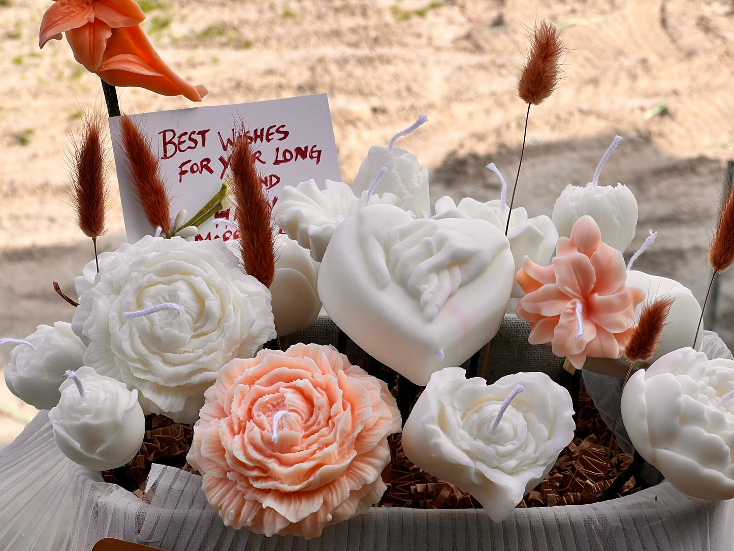 Candle wedding bouquet