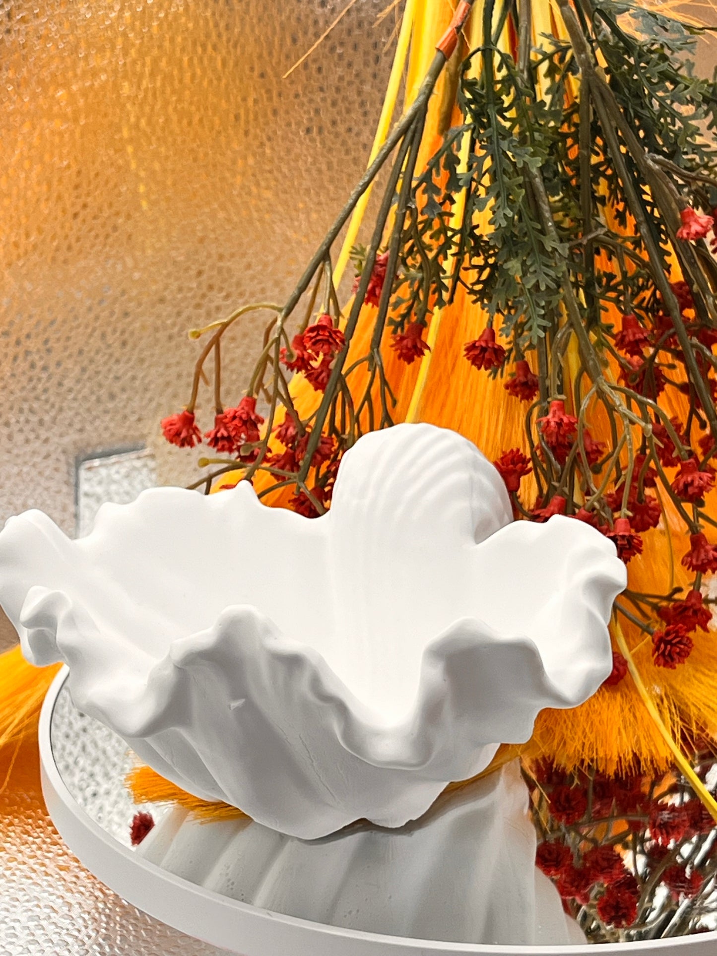 Decorative shell candle