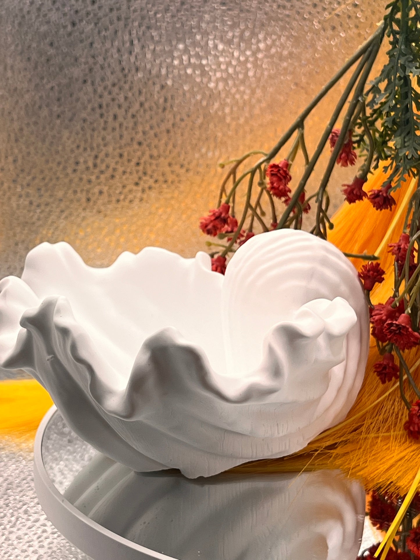 Decorative shell candle