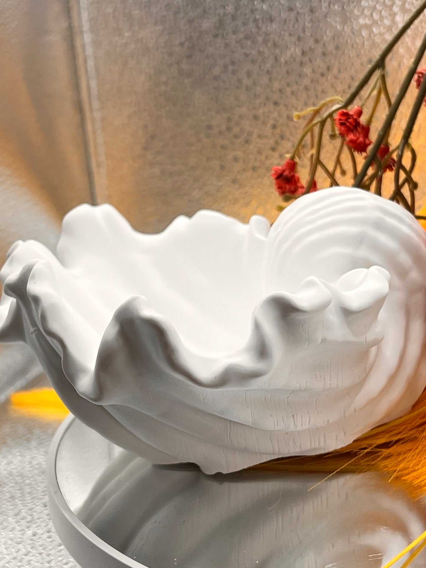 Decorative shell candle