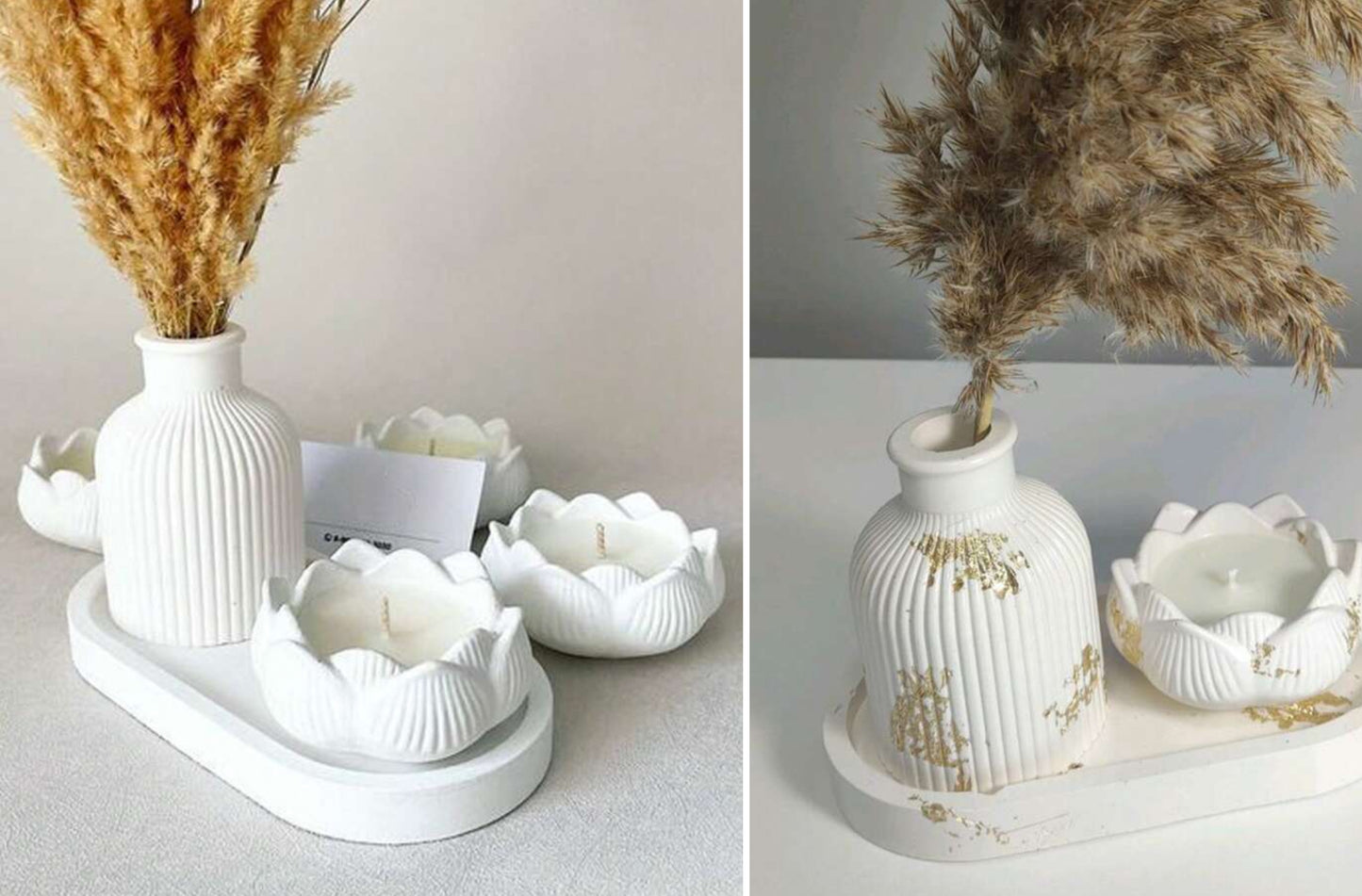 Lotus candle bowl