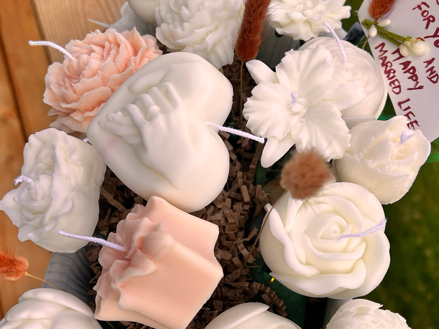 Candle wedding bouquet