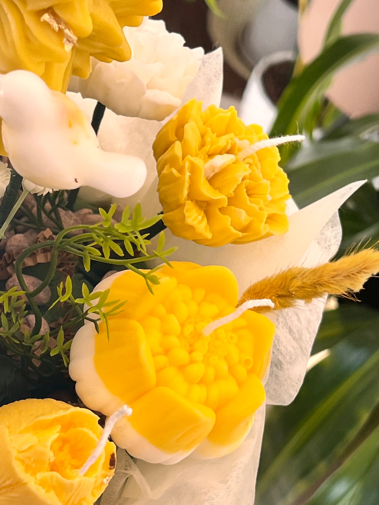 Sunflower candle bouquet