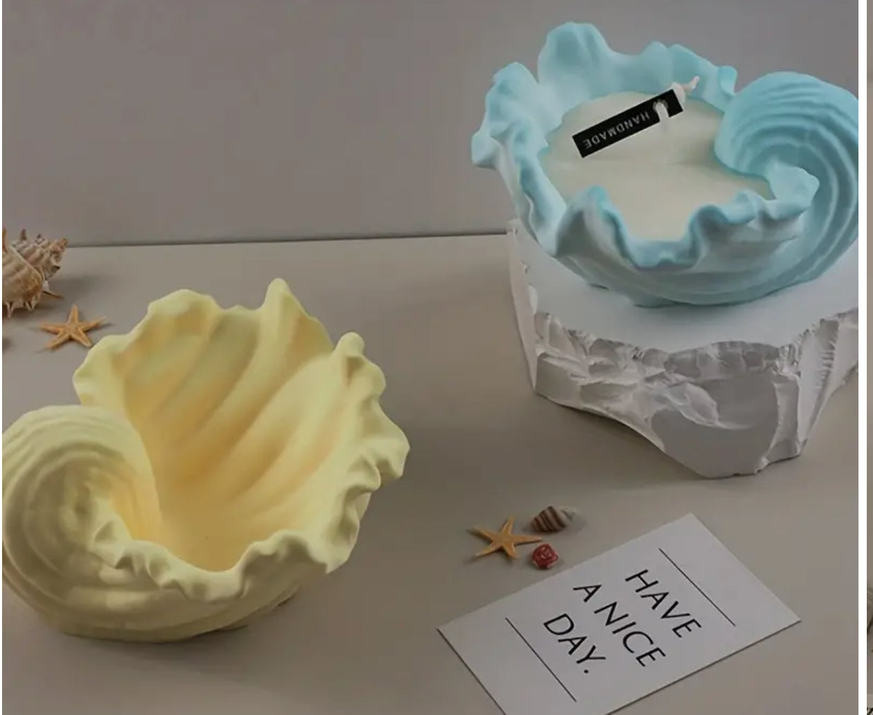 Decorative shell candle