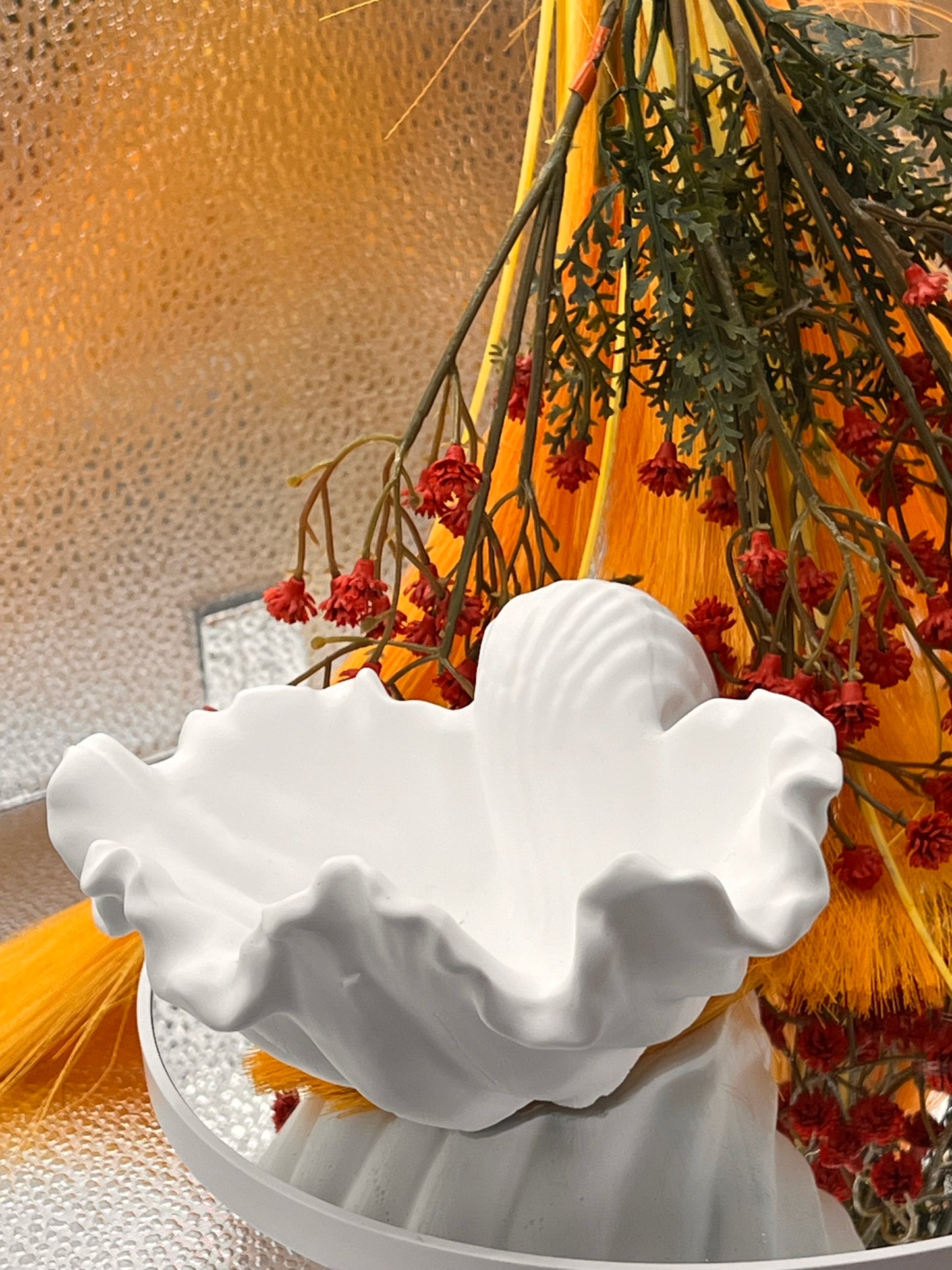 Decorative shell candle