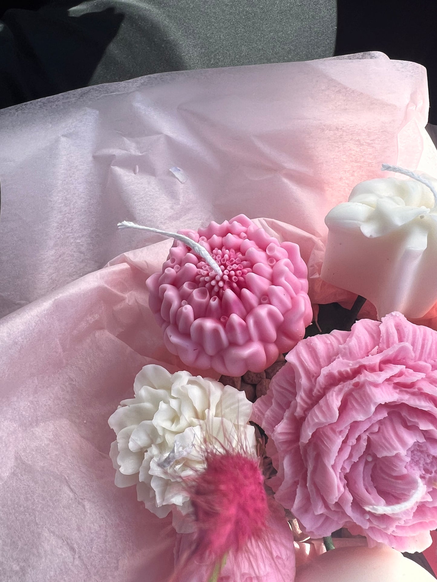 Floral candle bouquet