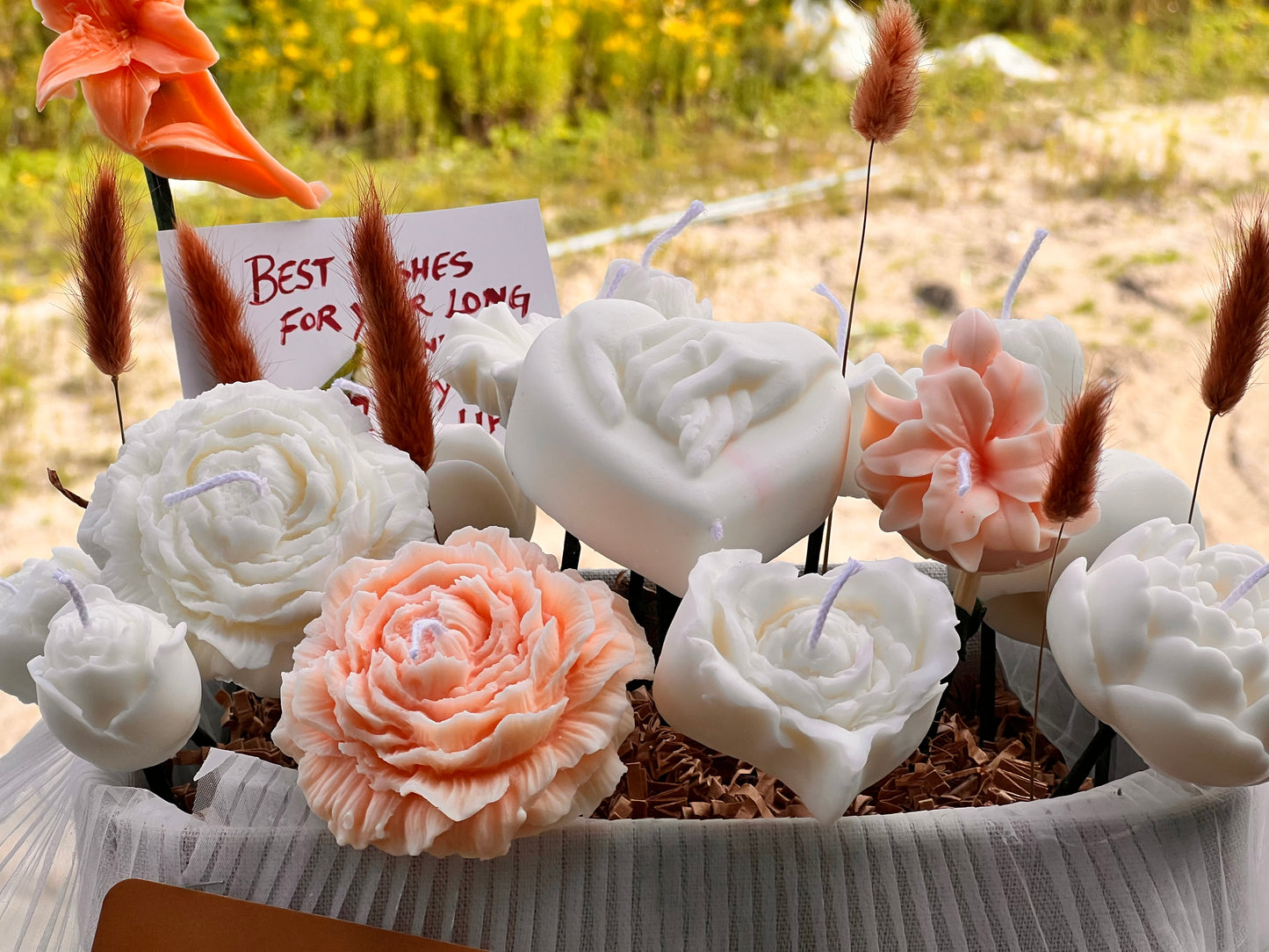 Candle wedding bouquet