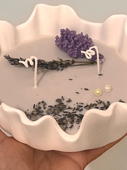 Lavender candle bowl