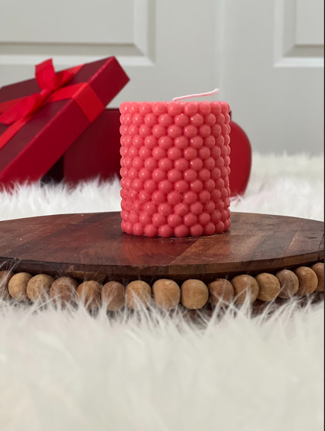 Bubble pillar candle
