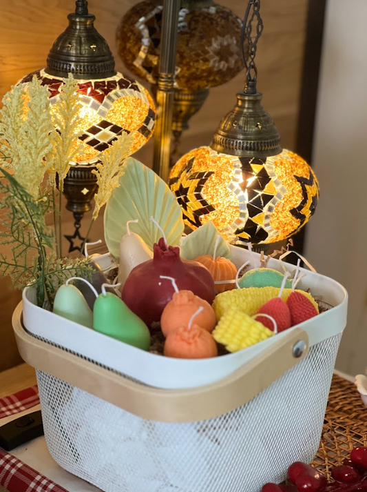 Candle fruit basket