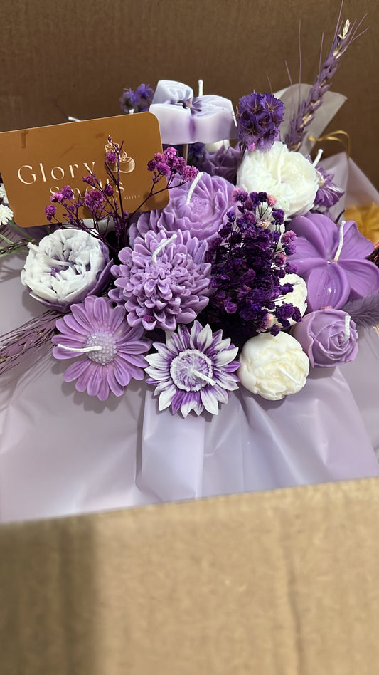 Lavender candle bouquet