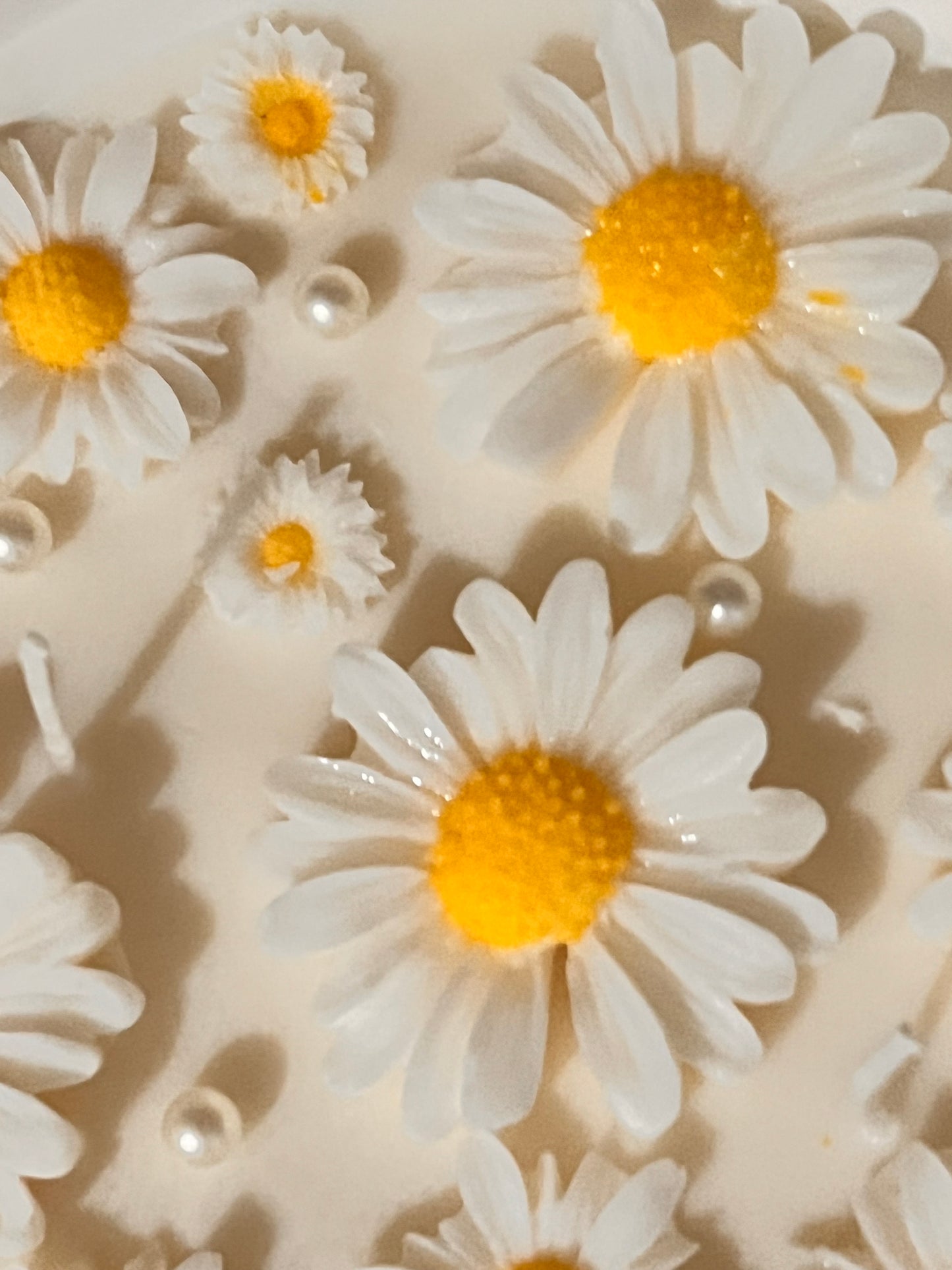 Daisy flower candle bowl